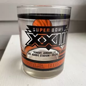 SUPERBOWL XXIII CINCINNATI BENGALS DRINKING GLASS NFL 1989 - Picture 1 of 5