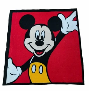 DISNEY Fabric squares sewing blanket 8 pieces 17"x19" Mickey Minnie Goofy Donald - Picture 1 of 5