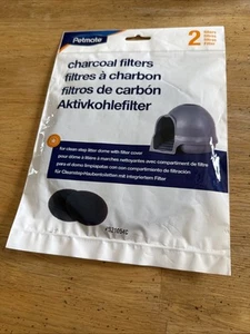 PetMate Charcoal Clean Step Cat Litter Dome Fresh Air Filters 2 Pack - Picture 1 of 2
