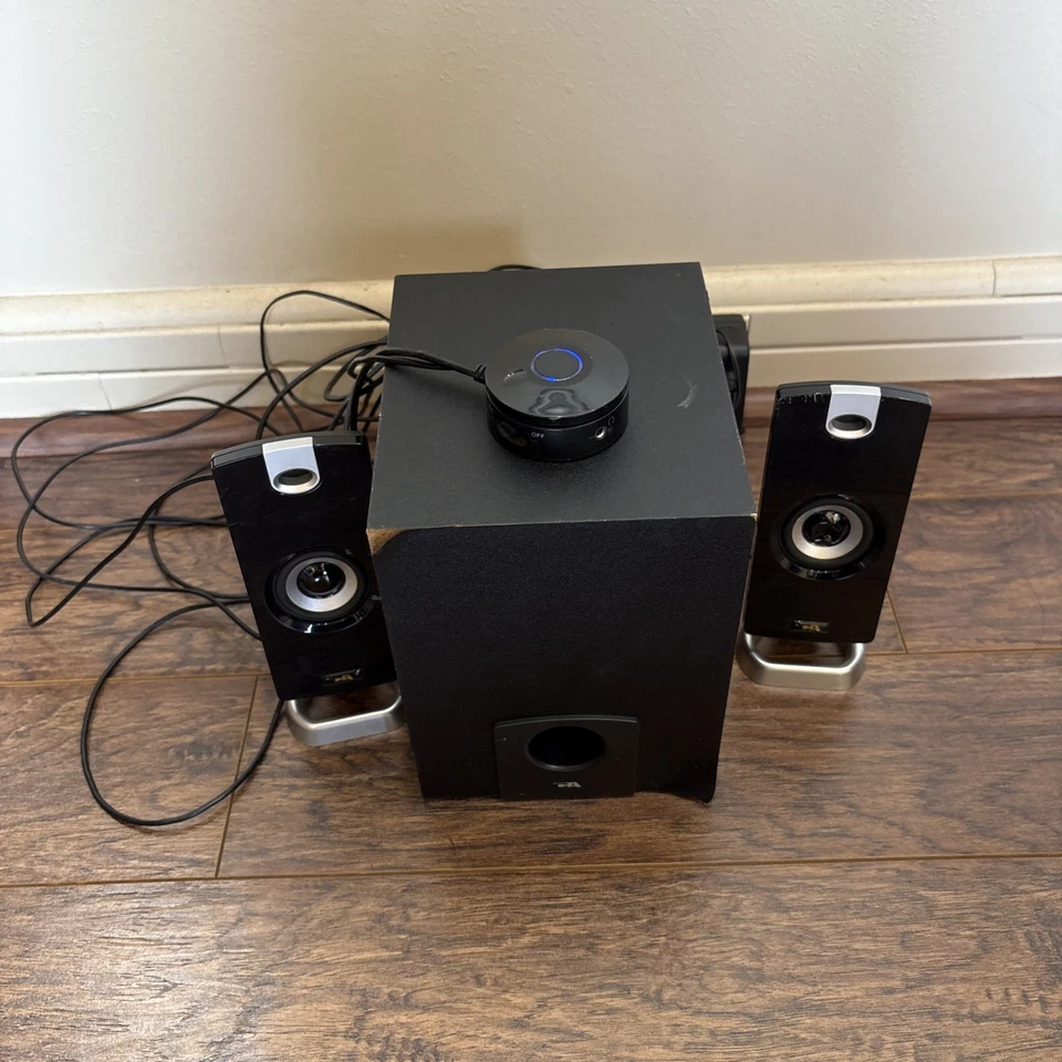 Cyber Acoustic CA-3080 PC Multi-Media 2.1 Sound System x2 Speakers + Subwoofer  - Image 1 of 4
