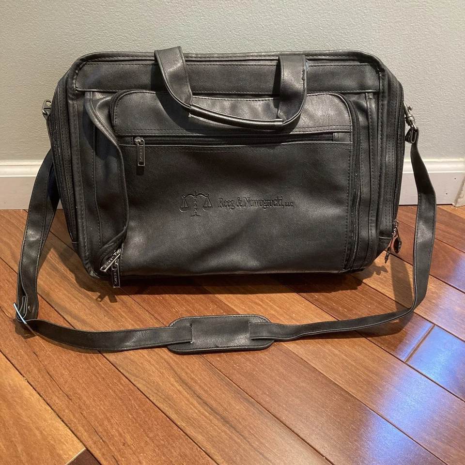 Винтажный Leeds кожаный портфель наплечная сумка-планшет с логотипом - Изображение 1 из 4