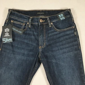Silver Jeans Herren 30x30 Jace Slim Fit Bootcut Luxe Heritage Swing Dark Indigo - Bild 1 von 21