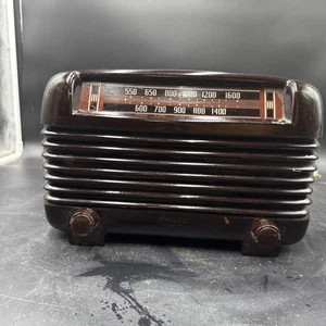 Vintage Philco Transitone Bakelit Tischmodell Röhrenradio Modell PT-2 P/R um 1940 - Bild 1 von 6