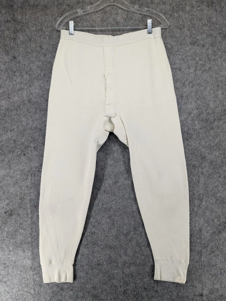 Calça térmica vintage anos 60 militar clima frio extremo gavetas G malha waffle - Imagem 1 de 4