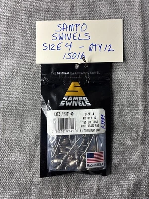 Anillo giratorio SAMPO GIRATORIO níquel soldado con broche de presión de torneo tamaño 4 150 lb 5101-4D Foto 1 de 4