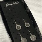 Grace Adele Charms Silver Drop Earrings 2 sets In Original Package See Pics