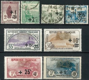 FRANCE 1922 Charity Stamps Issued 1917 Overprinted - USED plus UNUSED/MH - Picture 1 of 2