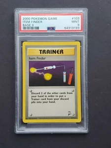 Pokemon PSA 9 ITEM FINDER 103/130 - BASE SET 2 RARE NON HOLO TRAINER - MINT  - Bild 1 von 2
