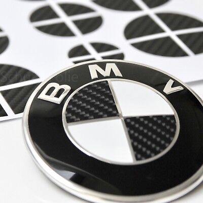70x Aufkleber 4D Carbon - BMW Emblem Felgen Logo Nabendeckel Tuning M 1 2 3 4 5 • 7€