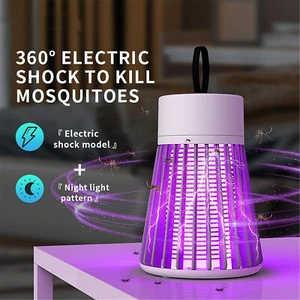 LED Electric shock mosquito zapper indoor/outdoor rechargeable silent lure - Picture 1 of 11