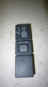 1995-1999 CHEVY GMC SUBURBAN TAHOE DASH REAR HATCH WIPER SWITCH WITH BEZEL OEM - Picture 1 of 4