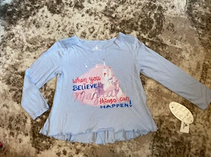 NWT DISNEY PARKS CASTLE SHIRT GIRLS SIZE XS - Picture 1 of 4