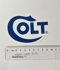 Genuine Colt Firearms 4" White/Blue High Quality Vinyl Decal Sticker - Picture 1 of 1