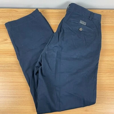 Мужские брюки Nautica размер 33X32 100% хлопок темно-синий чинос б/у в отличном состоянии - Изображение 1 из 4