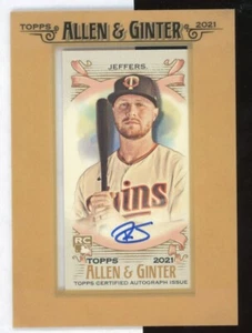 Mini cuadro Ryan Jeffers 2021 Allen and Ginter automático novato #FMA-RJE Twins - Imagen 1 de 2
