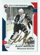 Austin Watson Signed 2012/13 Choice AHL Milwaukee Admirals Team Issued Card 