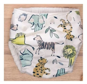 Pampers Pure Protect Hybrid Diaper Reusable Cloth Cover 0-30 Month Zoo Animals - Picture 1 of 3