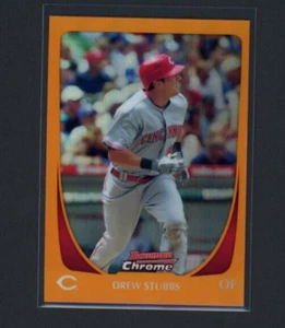 Bowman Chrome #80 Drew Stubbs Orange Refractor 2011/25 - Imagen 1 de 2