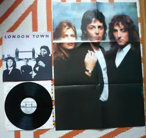 Paul McCartney And Wings London Town Vinyl UK 1978 MPL 1st Press LP And Poster - Foto 1 di 17