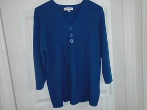 Dressbarn Woman Blue Sweater Size 1X - Picture 1 of 2
