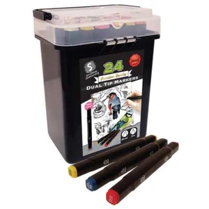 Scribbles Stationery 24 Piece Dual Markers - Picture 1 of 1