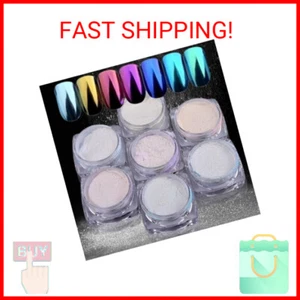 5Color Pearl Powder Nail Art Glitter Mirror Effect Chrome Pigment UV Gel Polish - Picture 1 of 2