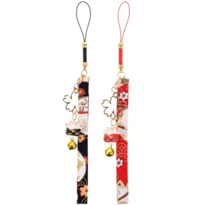 2 Pcs Glücklicher Katzenanhänger Glocke Telefon Charme Glücksbringer Für - Zdjęcie 1 z 12