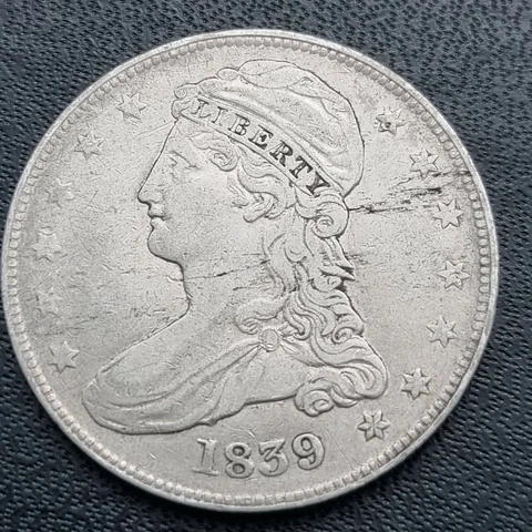 1839 Capped Bust Half Dollar 50c Better Grade #40581 Cover