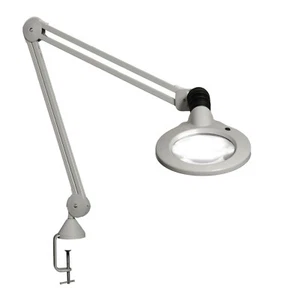 18215LG Luxo KFM LED-Lupe, 30" Arm, 5-D-Objektiv & Randklemme, hellgrau - Bild 1 von 1
