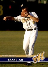 2017 Montgomery Biscuits Grandstand 15 Grant Kay Omaha Nebraska NE Baseball Card