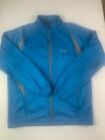 UNDER ARMOUR Loose Mens Full Zip Golf Jacket Size L Blue/Gray
