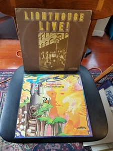 2 LIGHTHOUSE Vinyl LP Records One Fine Morning Double Live! Evolution Stereo - Picture 1 of 2