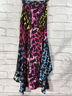 Saia Maxi Feminina Diane von Furstenberg 4 Vermelha Azul Adina 100% Seda Nova Sem etiquetas - Imagem 1 de 4