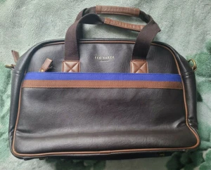 Ted Baker Stripe Detail Designer Holdall/Weekend Bag in Brown - No Strap - Picture 1 of 3