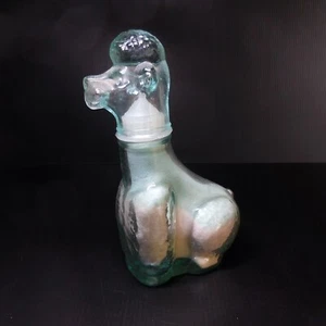 Sculpture Statue Figurine Bottle Flask Dog Poodle Glass Art Deco N6123 - Picture 1 of 12