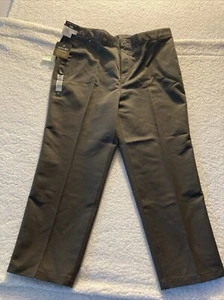 Pantalones Savane Silkworks Planos Marrón Castaño Cintura Cómodos Talla 42x30 Nuevos con Etiquetas - Imagen 1 de 9