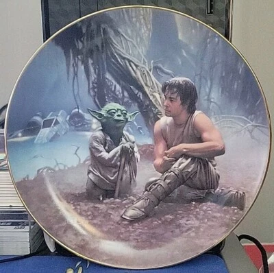 Colección Star Wars Hamilton - Placa de coleccionista Luke y Yoda y certificado de autenticidad Foto 1 de 4