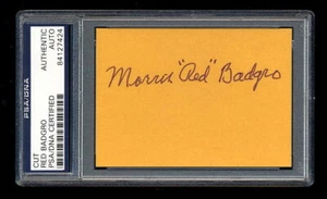 MORRIS RED BADGRO SIGNED MINT CUT PSA/DNA AUTOGRAPHED HOF NEW YORK GIANTS NFL - Picture 1 of 1