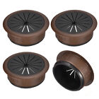 4Pcs 2"(50mm) Cable Hole Cover ABS Desk Cable Wire Cord Grommet, Brown