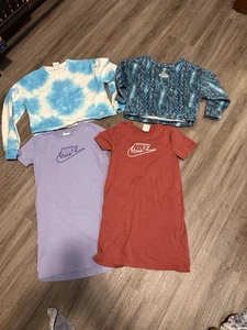 Nike Girls 2- (S) Dress With Pockets And 2 (M) (S) Cropped Sweatshirt Lot - Picture 1 of 9