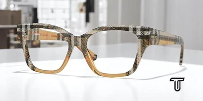 BURBERRY BE2420 4146 Check Sand Demo Lens 54 mm Women's Eyeglasses - Image 1 of 4