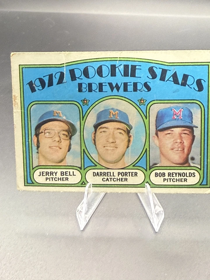 1972 Topps Bob Reynolds Darrell Porter Jerry Bell #162 Foto 1 de 1