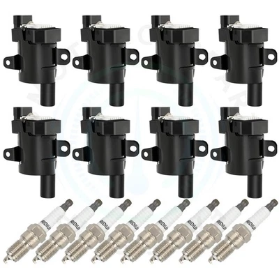 8x Ignition Coils & Spark Plugs For Chevrolet Tahoe Cadillac Escalade 2002-2005 - Image 1 of 4