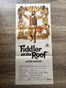 PÓSTER DE PELÍCULA DE COLECCIÓN: VIOLINISTA EN EL TECHO (Original 1971 Daybill) - Imagen 1 de 2