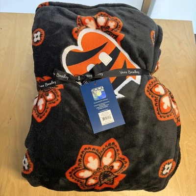 Vera Bradley Oversized Throw Blanket NFL Cincinatti Bangals 66X94" $95 MSRP NEW - Image 1 of 3