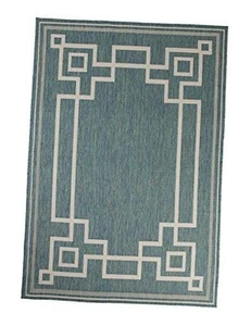  Outdoor Collection Oriental Area Rug - 5 ft. 3 in. x 7 ft. 6 in. Ocean,  - Picture 1 of 7