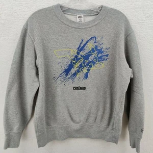 Pokemon Pikachu Meets Artist Graphic Sweatshirt Gray Japan Youth Medium 8 Anime - Picture 1 of 9