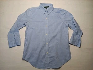 LAUREN RALPH LAUREN Non-Iron Plaid Long Sleeve Dress Shirt Size Small *Hole - Picture 1 of 18
