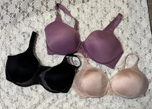 Lot Of 3 Womens Bras, Vanity Fair And Bali, 38DD, 2 wireless, 1 wired - Picture 1 of 10