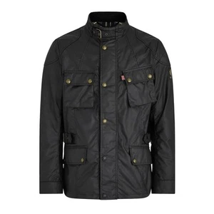 Belstaff Crosby Men's Waxed Cotton Jacket TechWax 8oz AA - Black - Picture 1 of 7